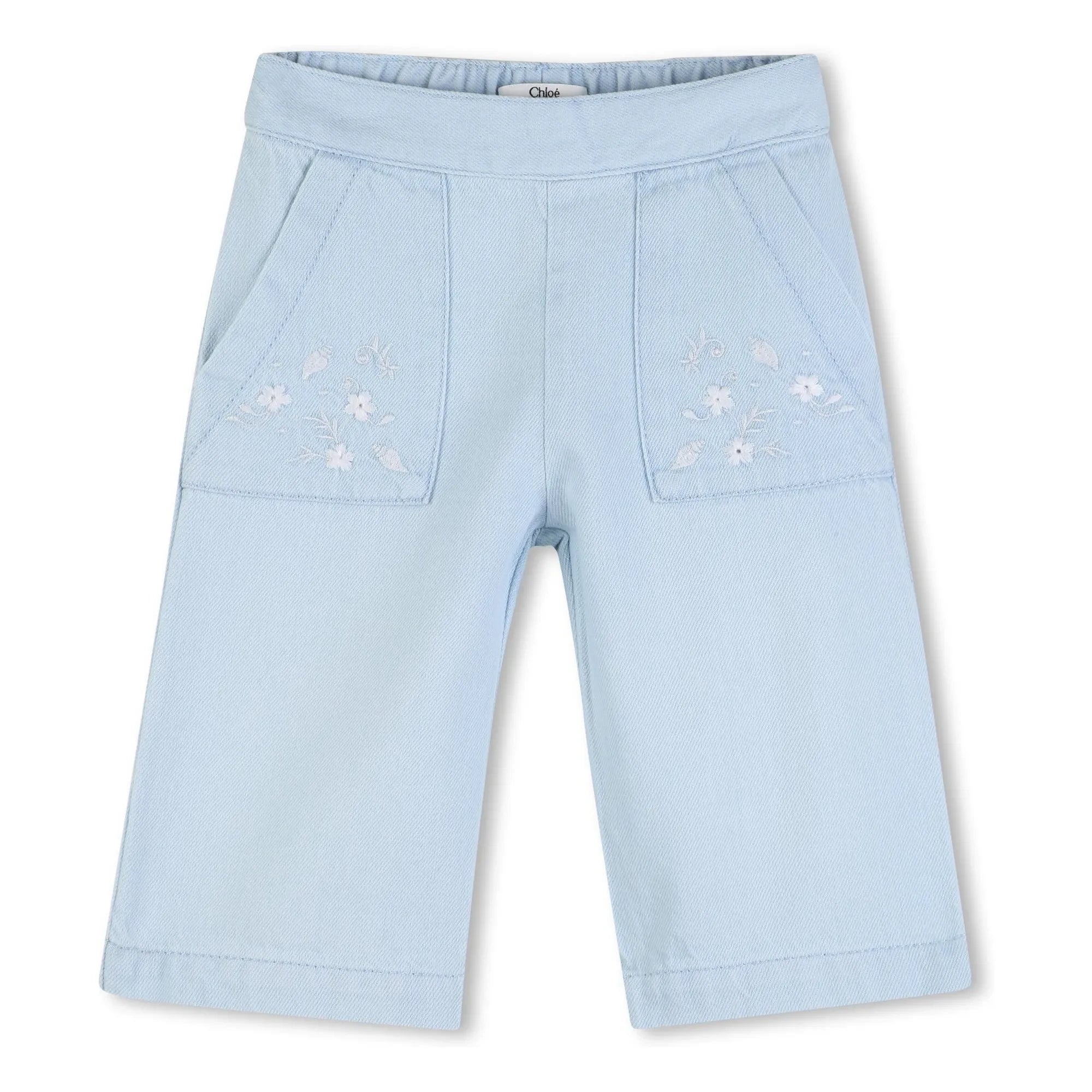 Chloé - Embroidered Denim Pants | Blue
