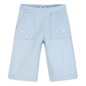 Chloé - Embroidered Denim Pants | Blue