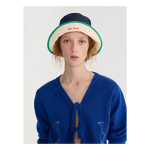 Bobo Choses - Color Block Recycled Cotton Hat | Blue