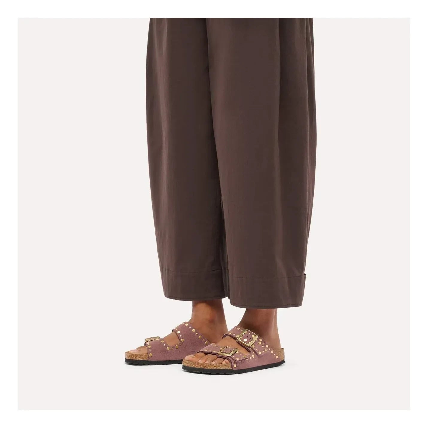 BIRKENSTOCK - Arizona Rivets Süet Sandaletler | Kiremit kırmızısı