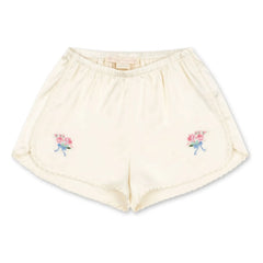 Konges Sløjd - Sheeny Embroidered Shorts | Ecru
