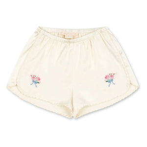 Konges Sløjd - Sheeny Embroidered Shorts | Ecru