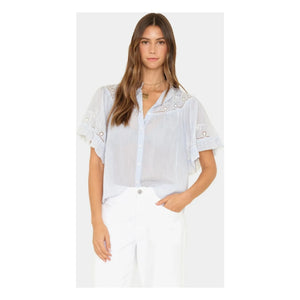 Xirena - Maé Cotton blouse | Light blue