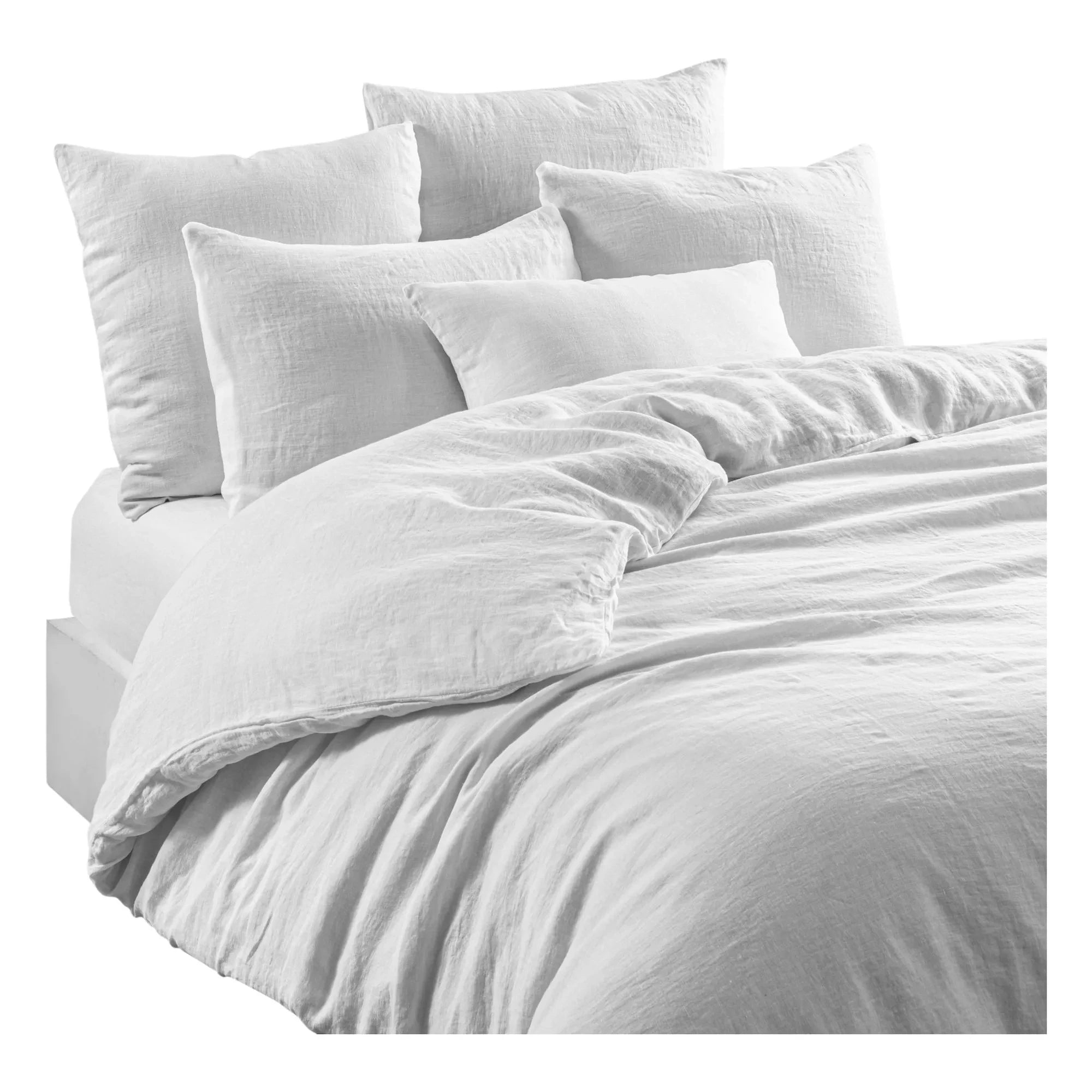 Haomy - Leria linen duvet cover | White