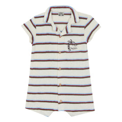 Bonton - Lilo Striped Towel Playsuit | Ivory