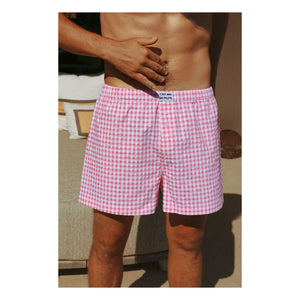 C'est moi qui pilote - Vichy boxer şort | Pembe