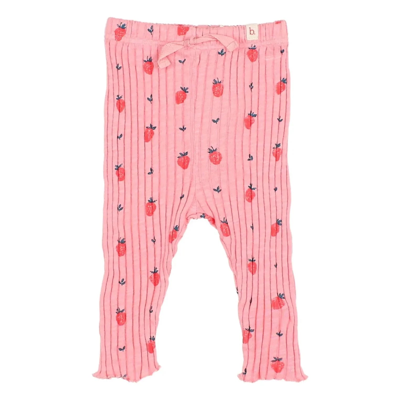 Búho - Strawberry Ribbed Leggings Organic Cotton | Candy pink