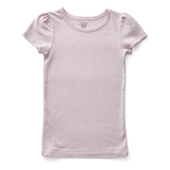 Soor Ploom - Pointelle Puff Organic Cotton T-Shirt | Beige Pink