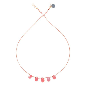 Ivarene - 5 Drop Necklace | Rhodochrosite