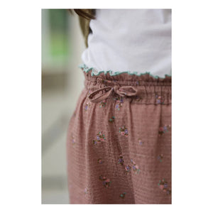 Lililotte - Paola Organic Cotton Floral Pattern Pants | Dusty Pink