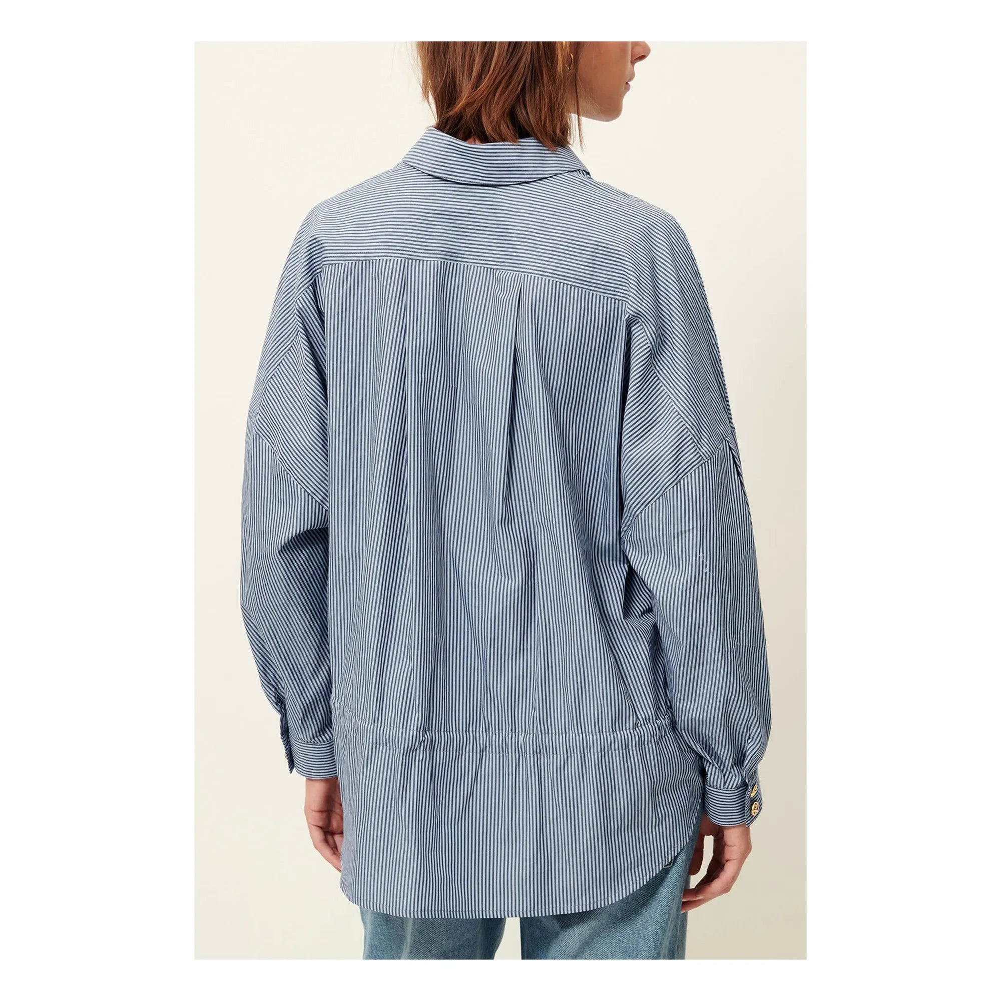 Sessùn - Santalin Cotton Striped Blouse | Blue