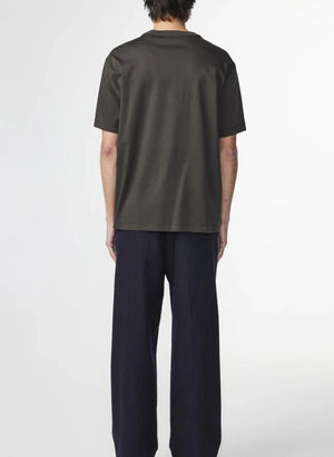 NN.07 - Nat Logo 3525 organic cotton T-shirt | Dark Khaki