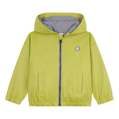 Petit Bateau - Lined Raincoat with Recycled Fibers | Yellow-Green