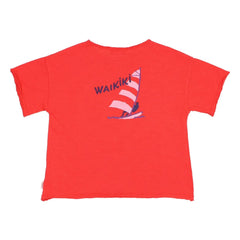 Búho - Waikiki Organic Cotton T-Shirt | Red
