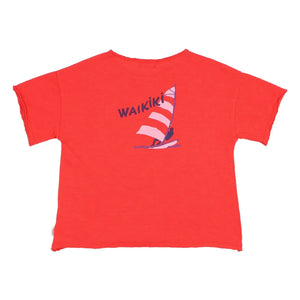 Búho - Waikiki Organic Cotton T-Shirt | Red