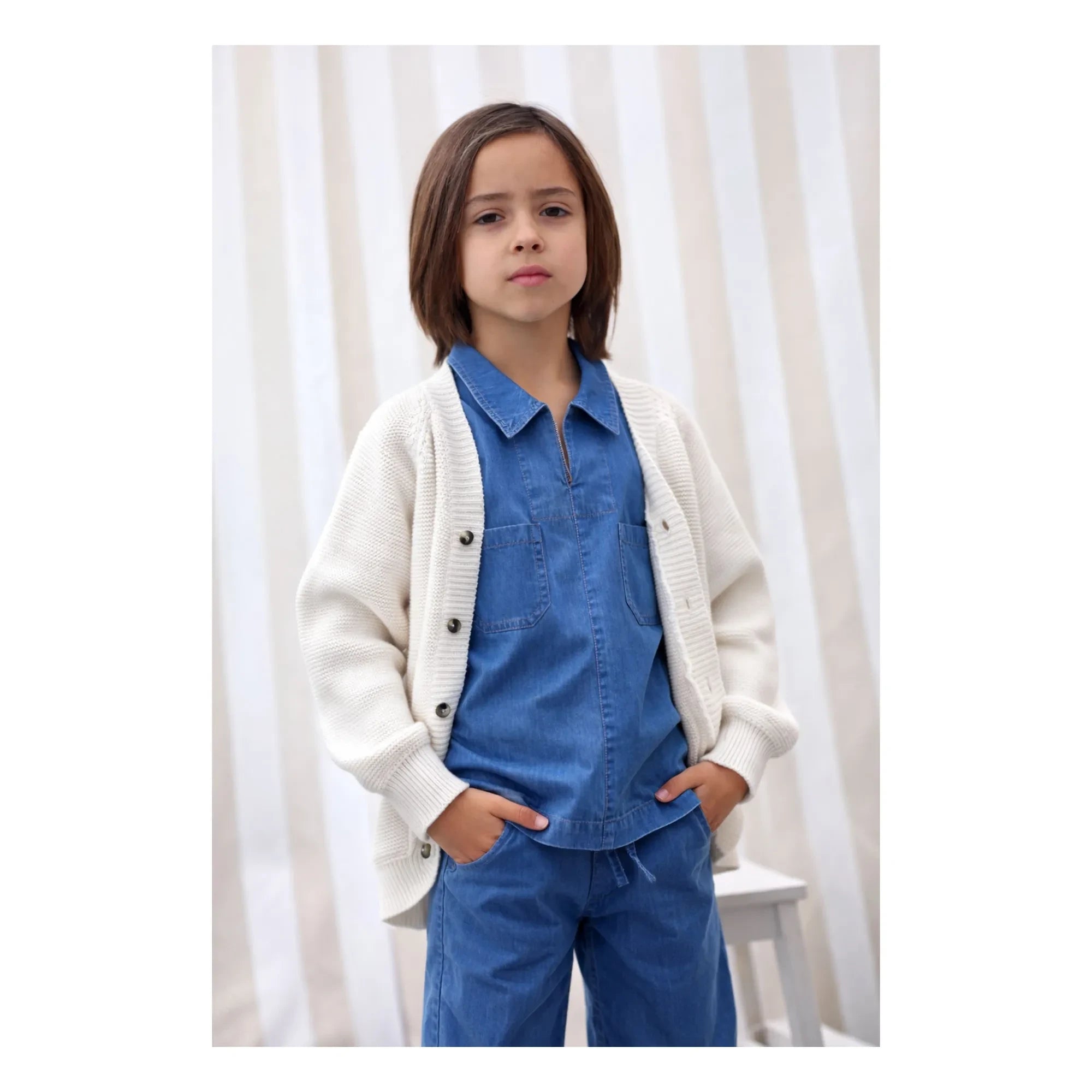 Lililotte - Victor organic cotton cardigan | Ecru