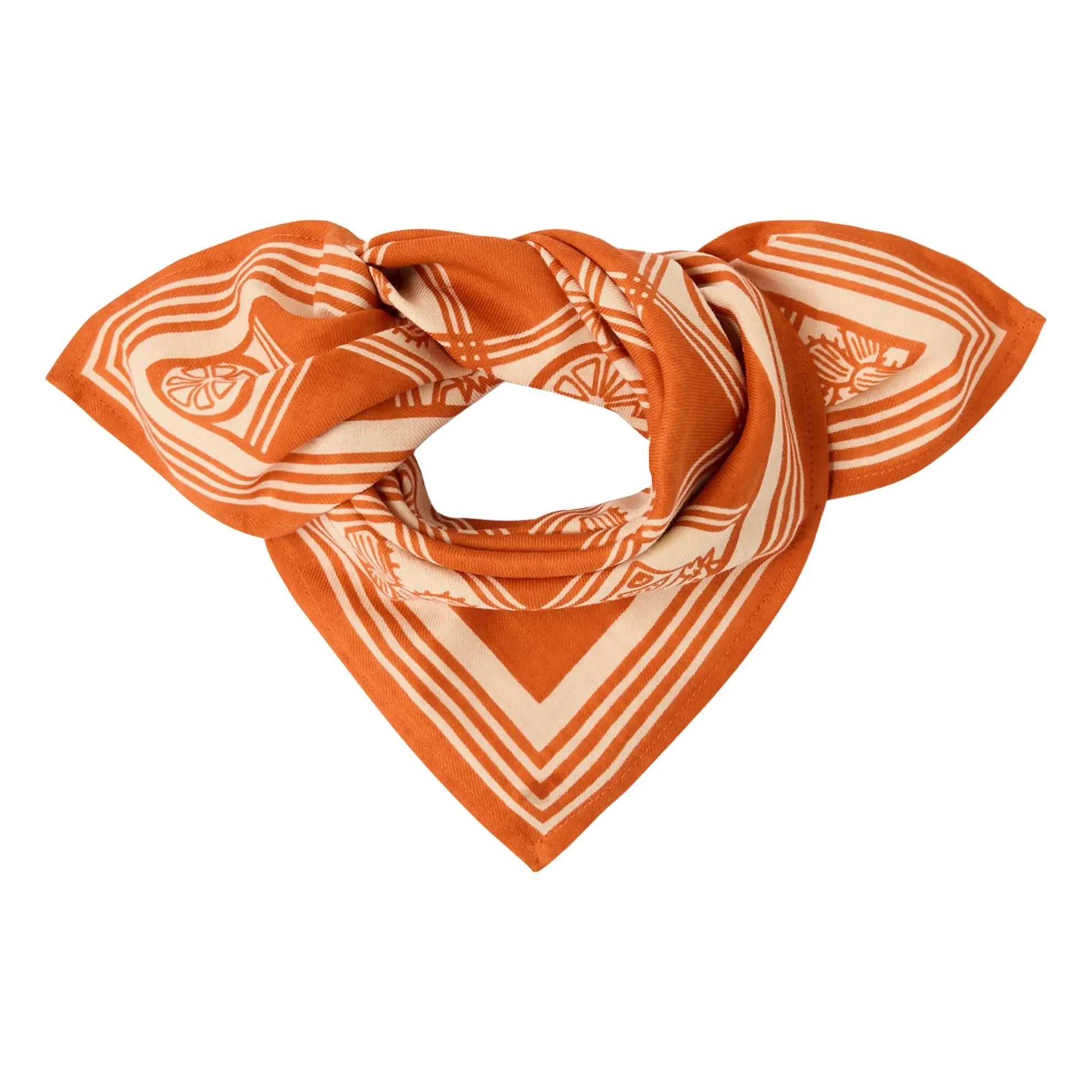 Apaches - Small Doll Damier Scarf | Orange
