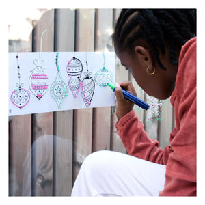 Superpetit - Christmas Patterned 4-Piece Window Crayon Set