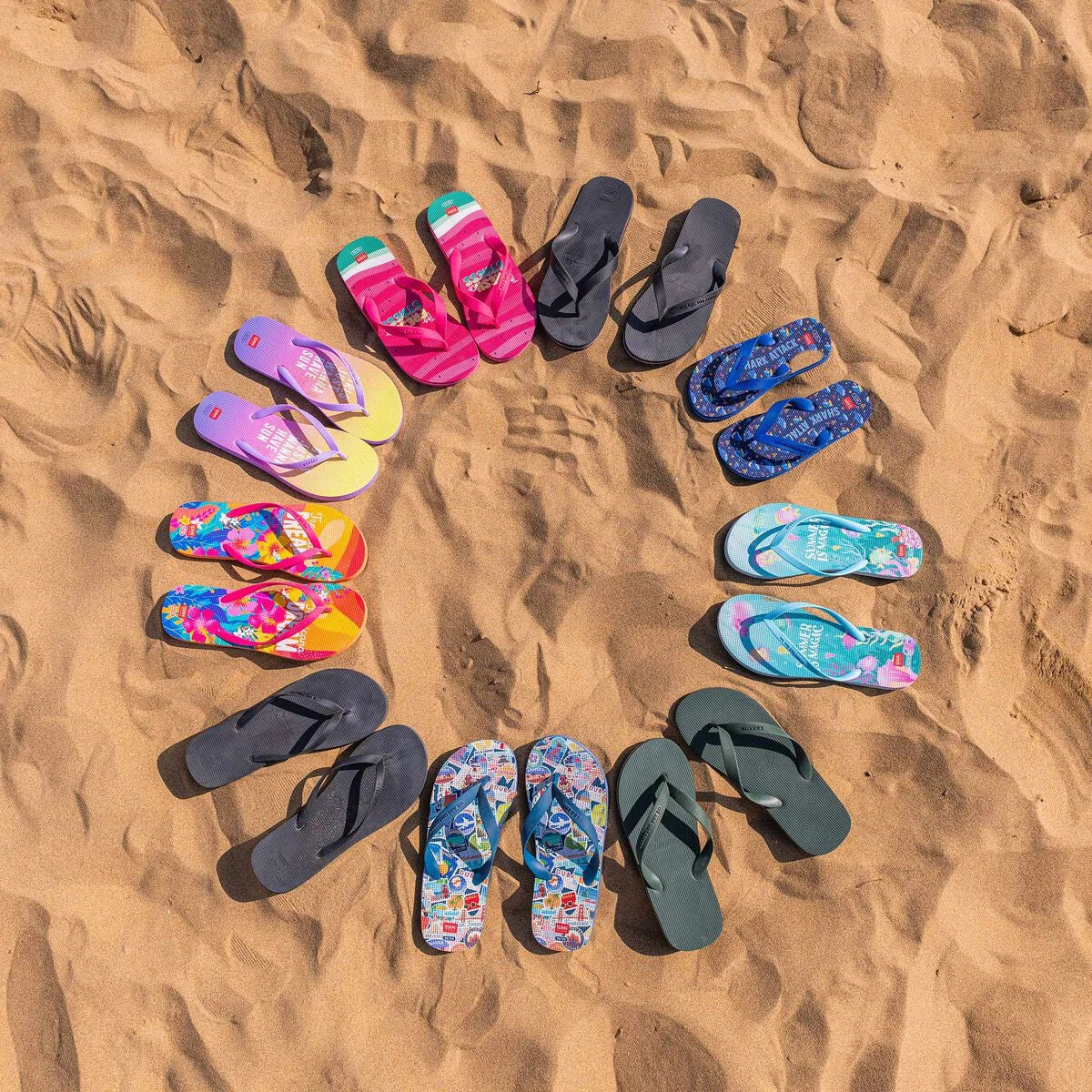 Legami - Size 40/41 Slim Black Flip Flops