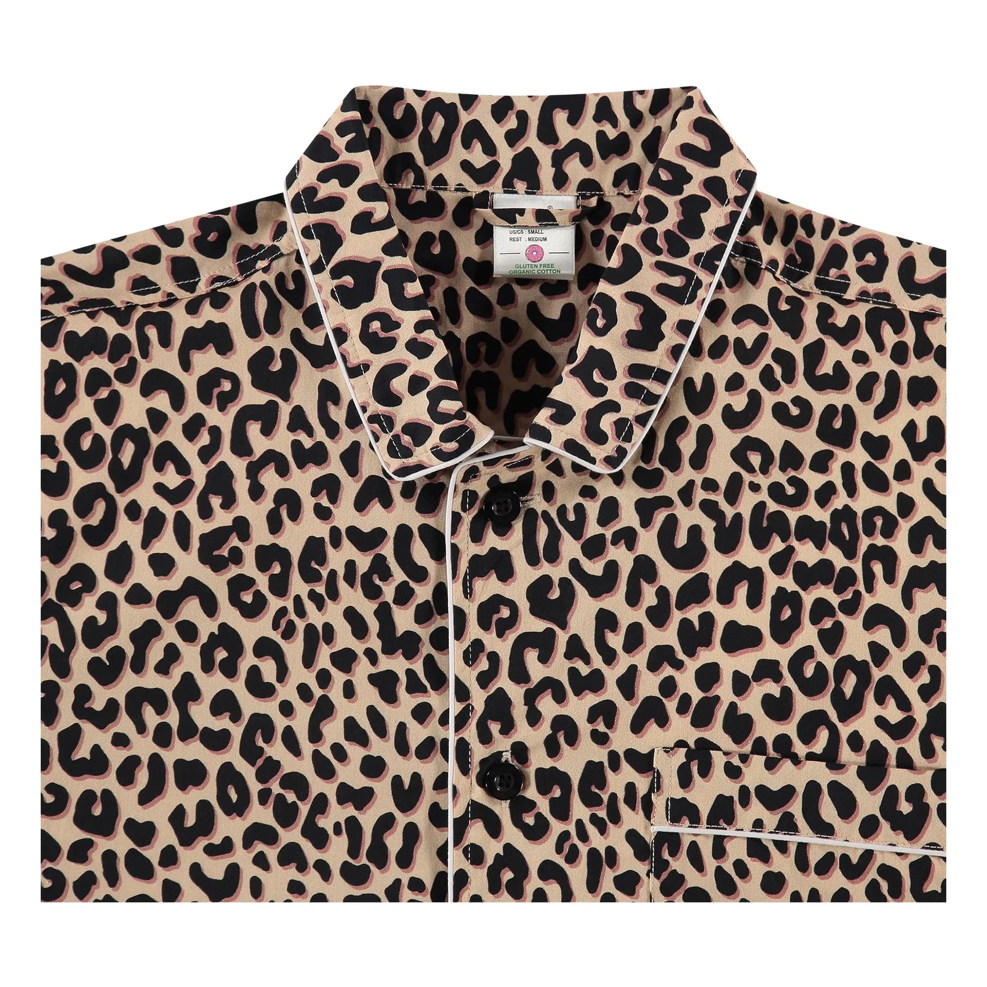 Pockies - Leopard Pajama Shirt | Beige