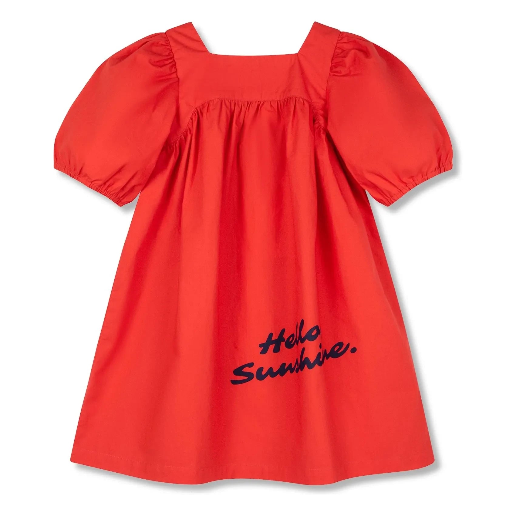 Wynken - Puffy Flat Dress | Red