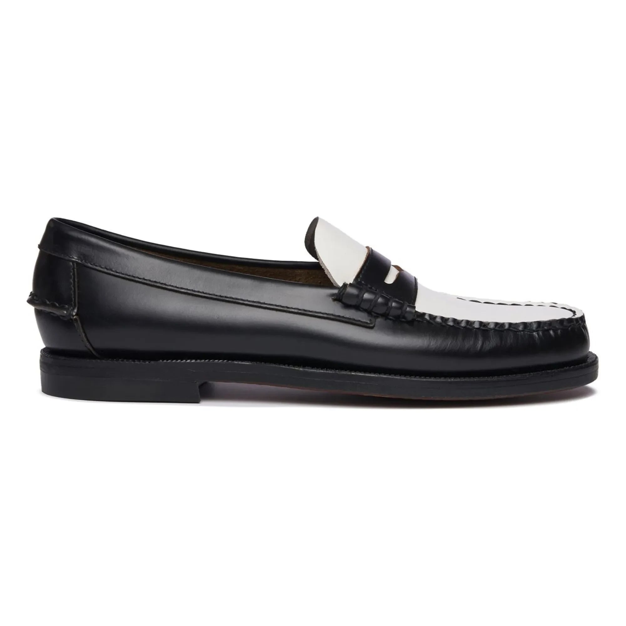 Sebago - Two-Tone Classic Moccasins | Black/White