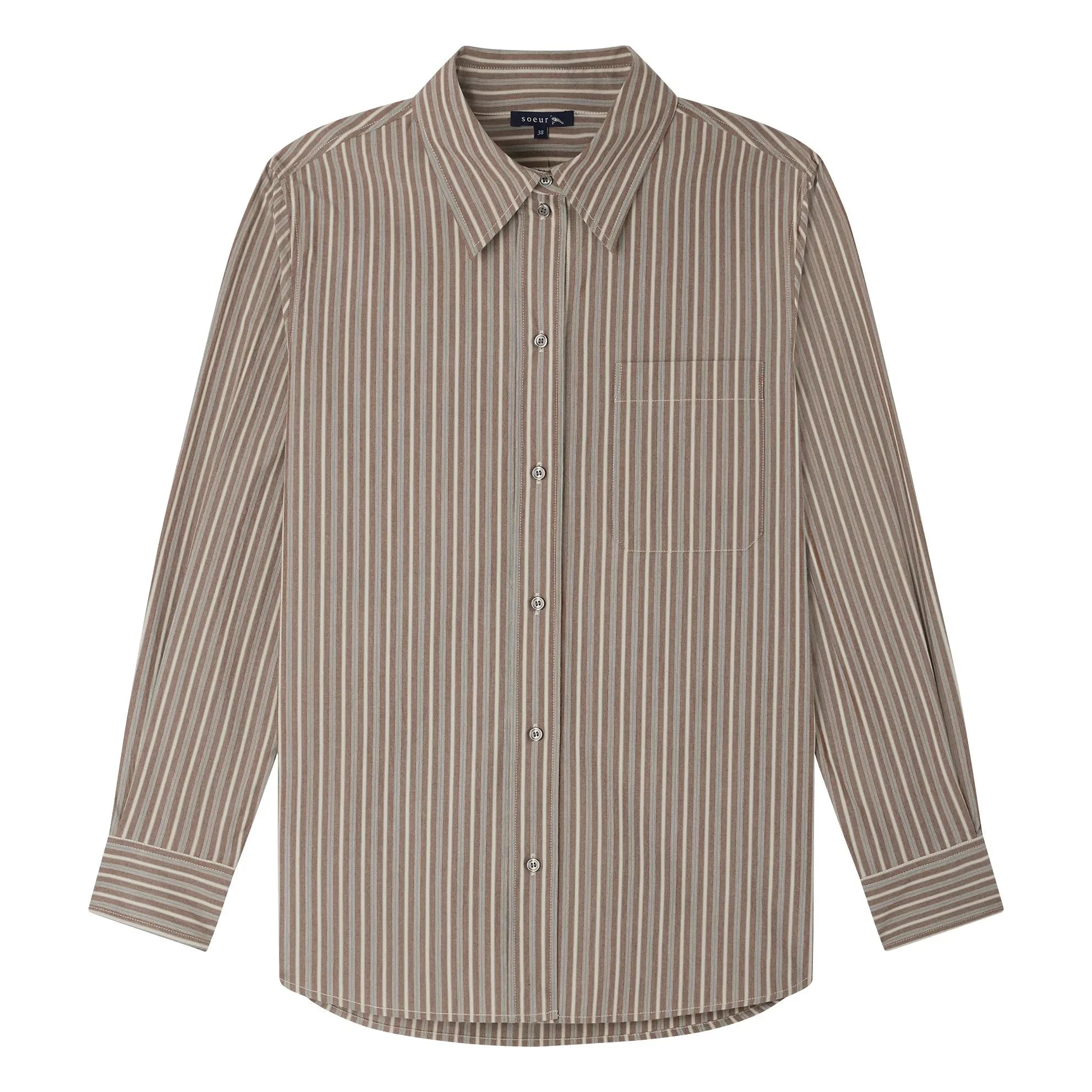 Soeur - Alphée Striped Shirt | Verdigris