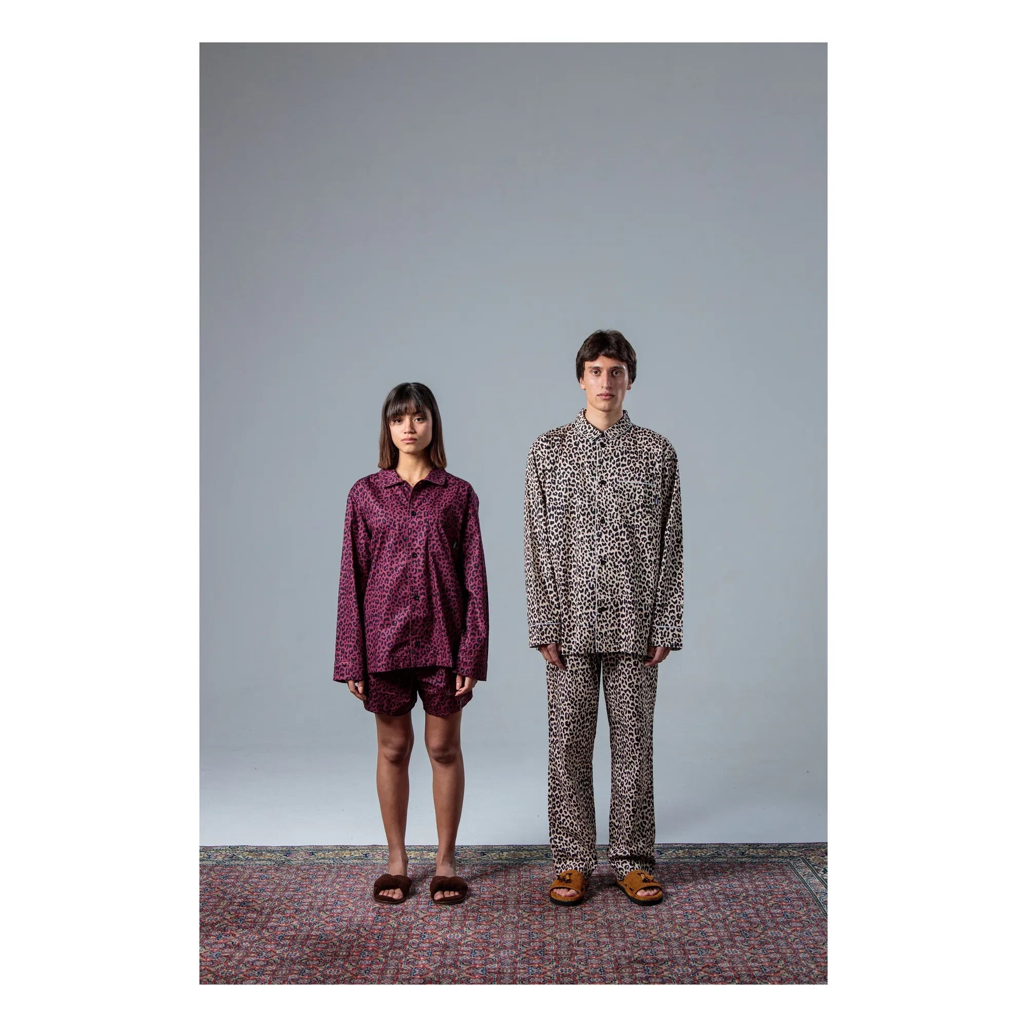 Pockies - Leopard Pajama Shirt | Beige