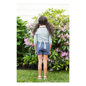 Soor Ploom - Ina Organic Cotton Wrap Cardigan | Ice Blue