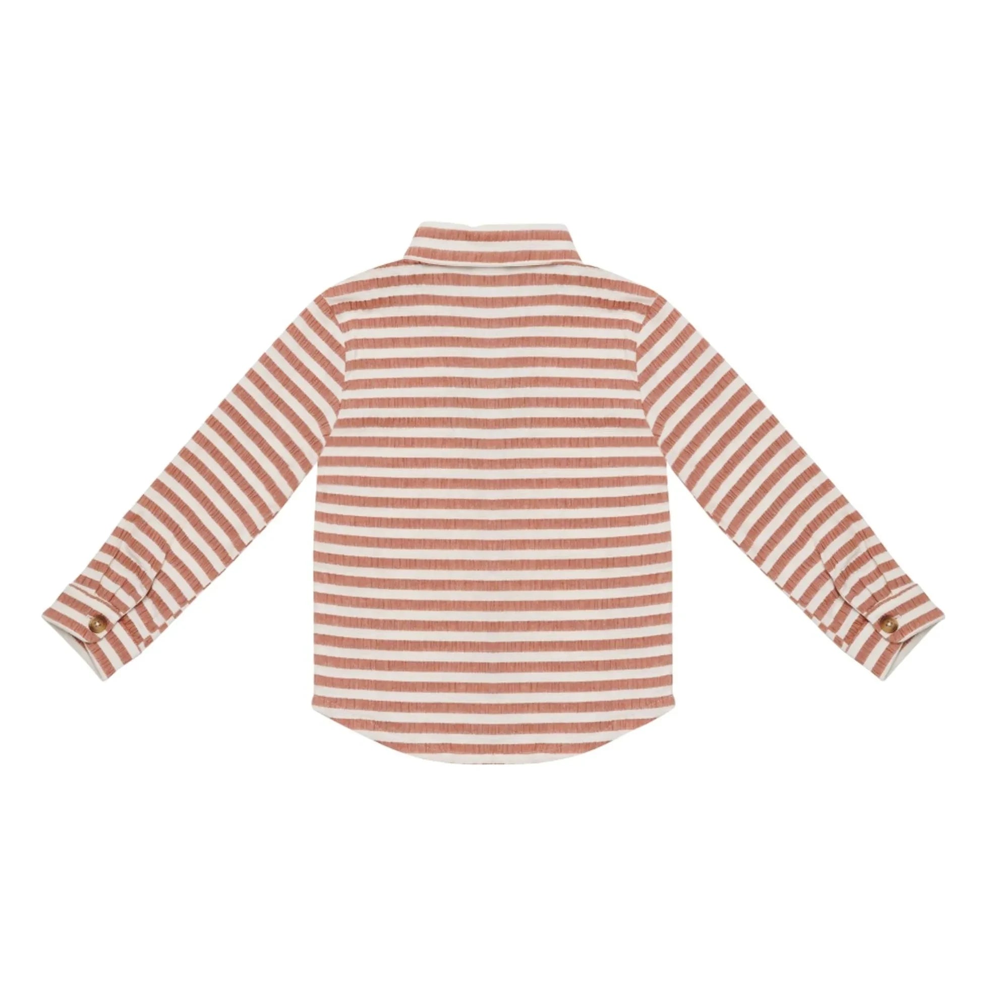 Donsje - Leom Striped Organic Cotton Shirt | Ecru