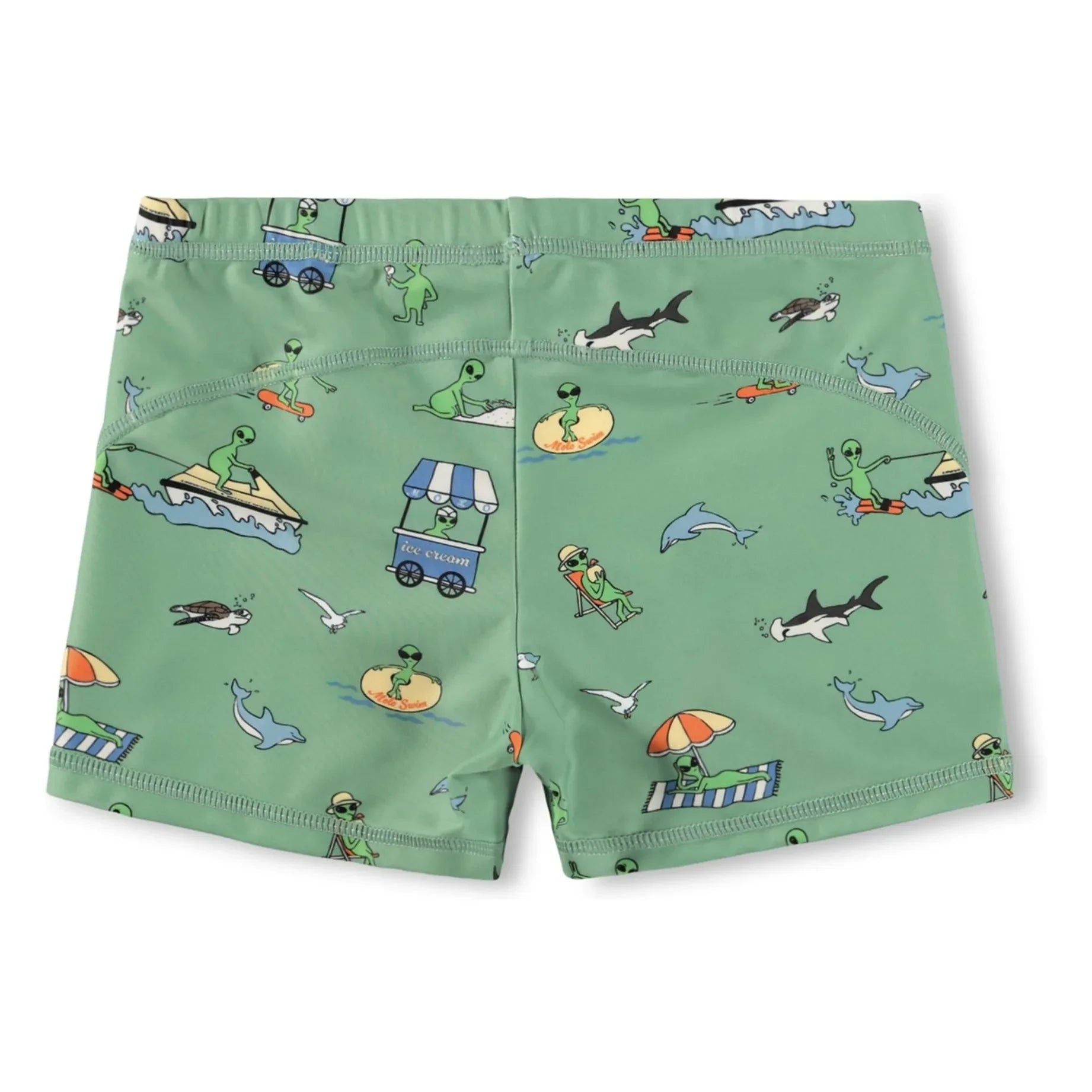 Molo - Norton Aliens Recycled Fiber Swim Shorts | Green