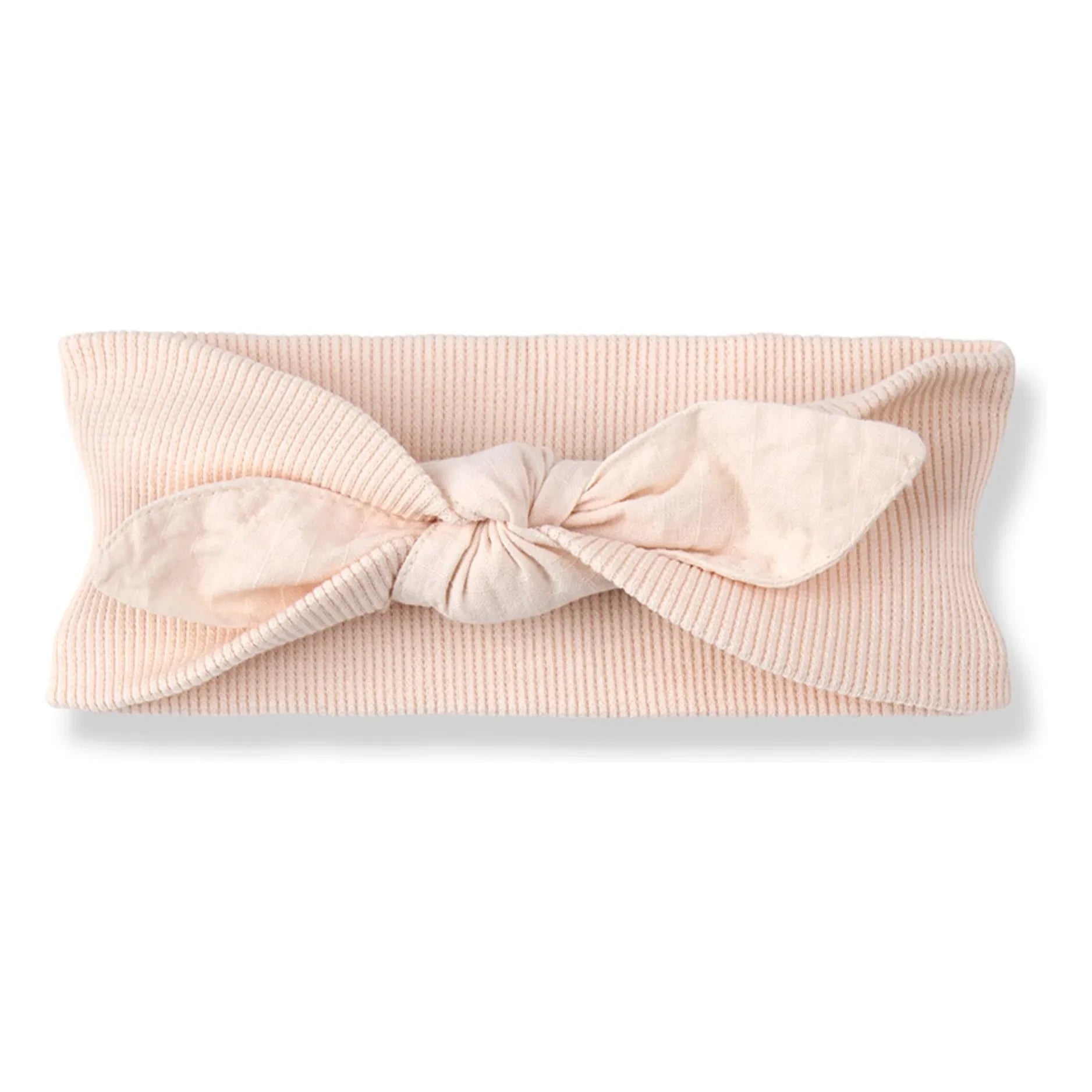 1+ in the family - Noa Knot Headband Seersucker | Beige Pink