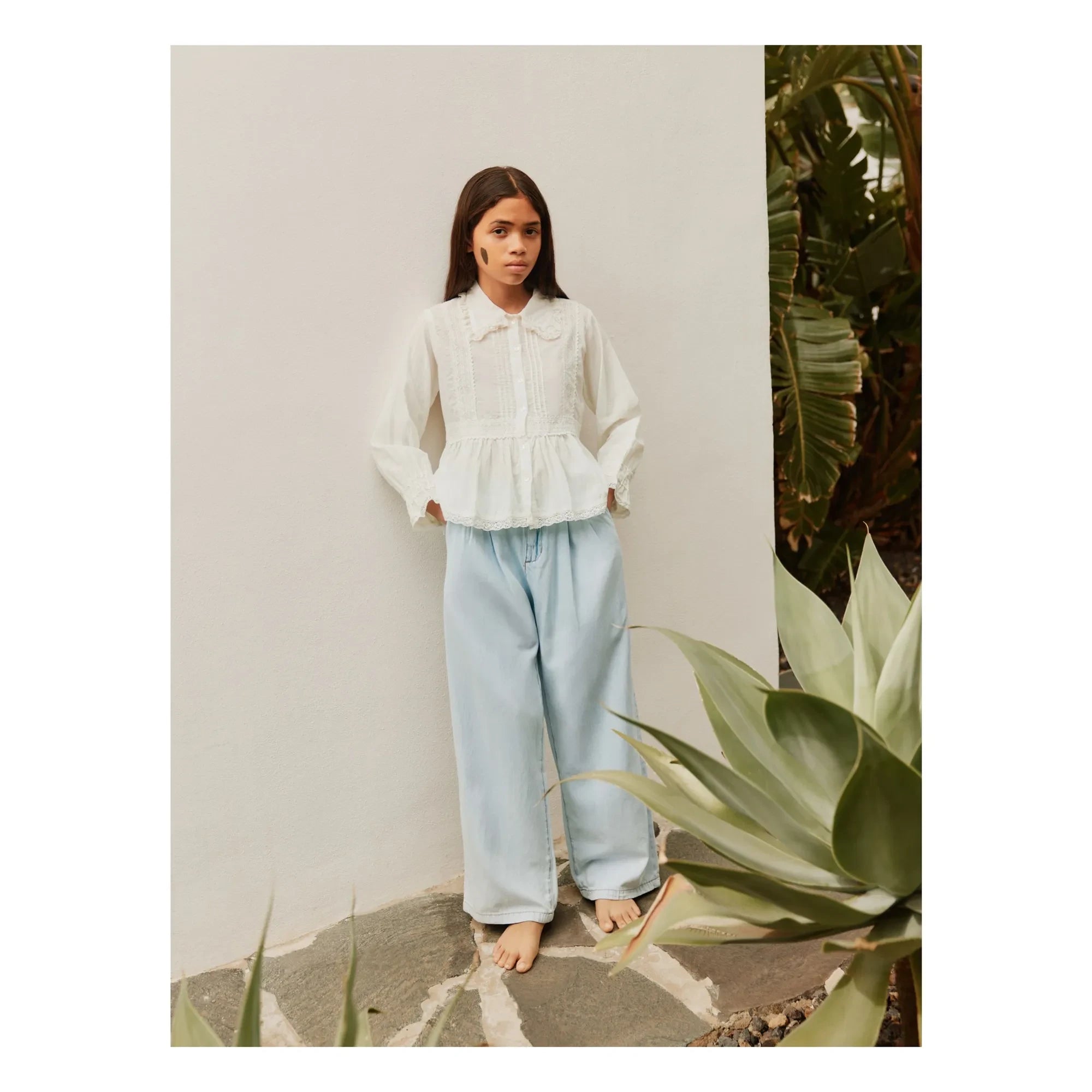 Molo - Reece Organic Cotton Ruffled Blouse | White