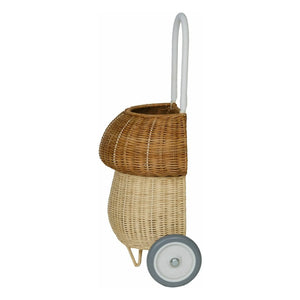 Olli Ella - Wheel Rattan Basket Champignon