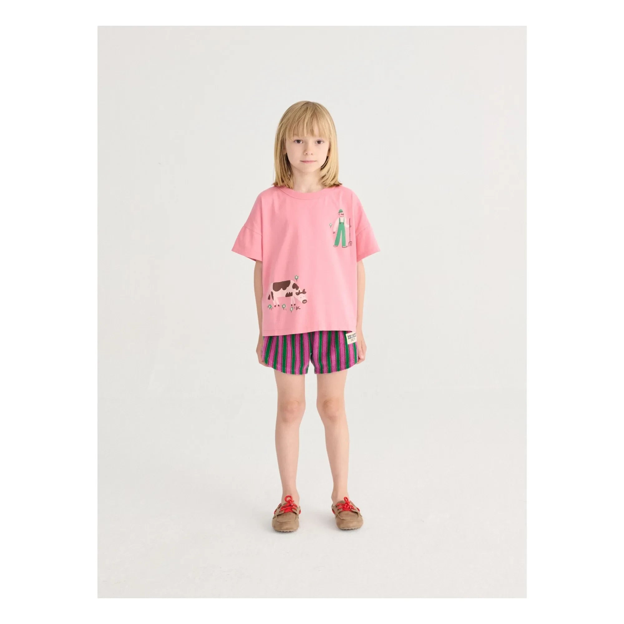 Bobo Choses - Striped Towel Shorts | Green