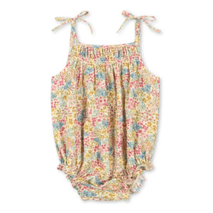 Konges Sløjd - Vivian Fleurie Seersucker Organic Cotton Romper | Yellow