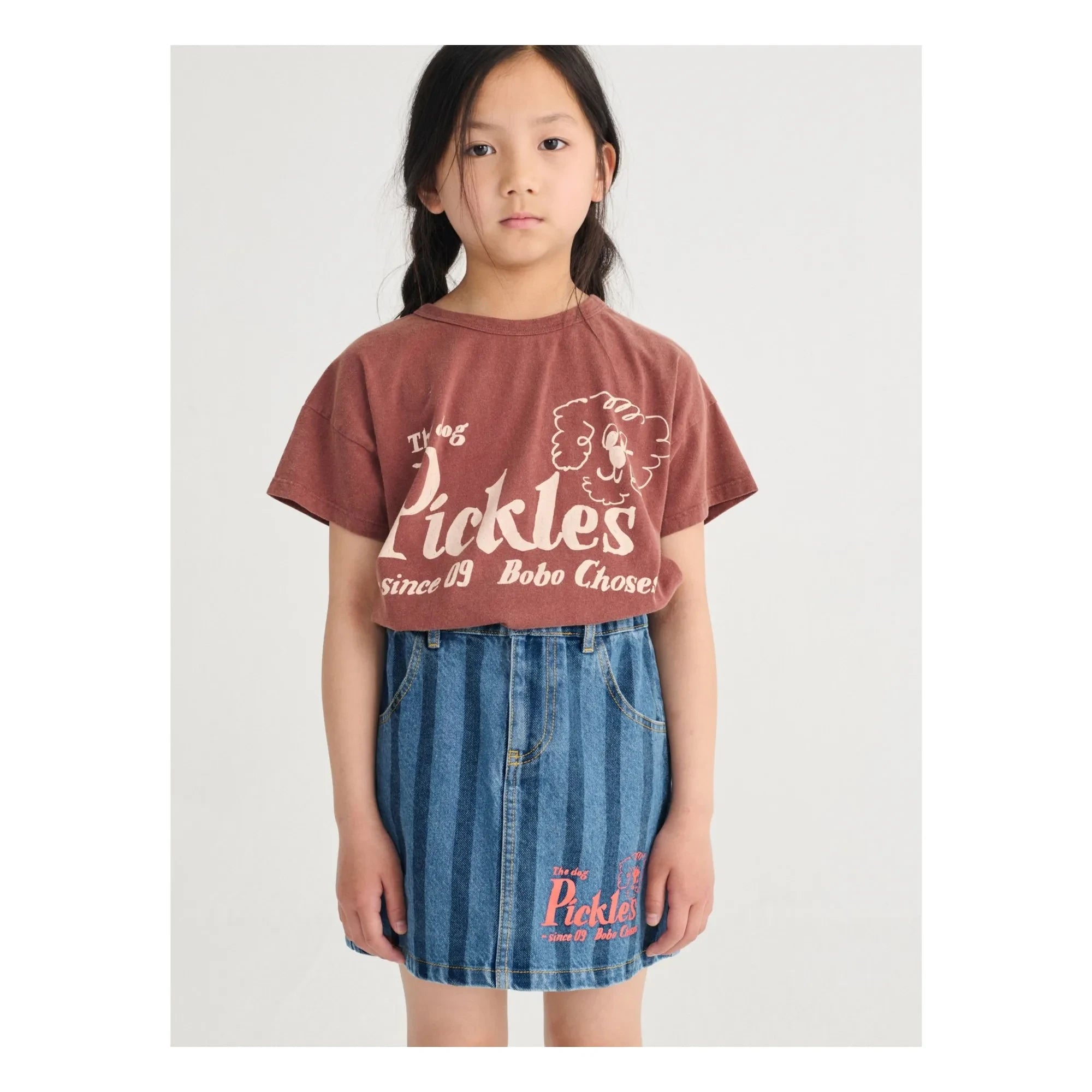 Bobo Choses - The Dog Pickles Organic Cotton T-Shirt | Brown