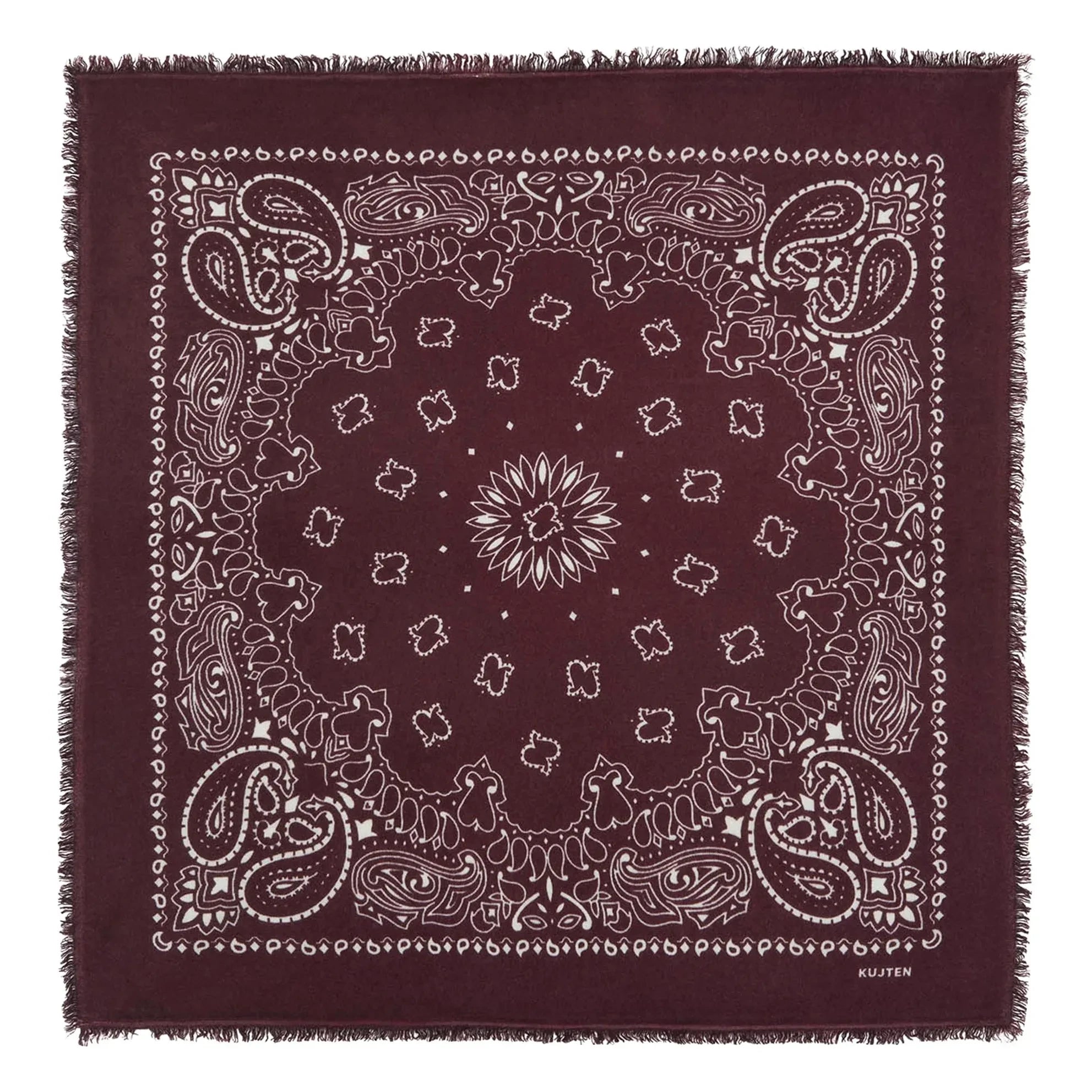 Kujten - Hachiko Cashmere Bandana | Bordeaux