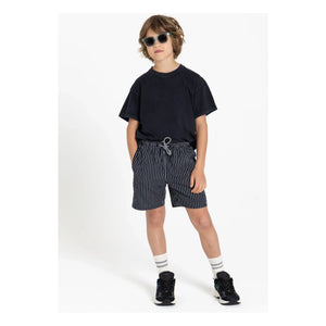 Finger in the Nose - Freeboy Striped Swim Shorts | Black