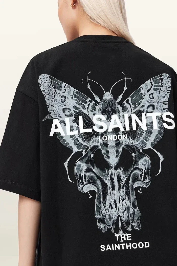 AllSaints kadın pamuklu oversize tişört HALIS