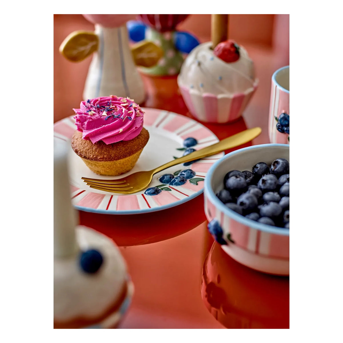 Bloomingville - Sweet Serving Plates - Set of 4 | Pink