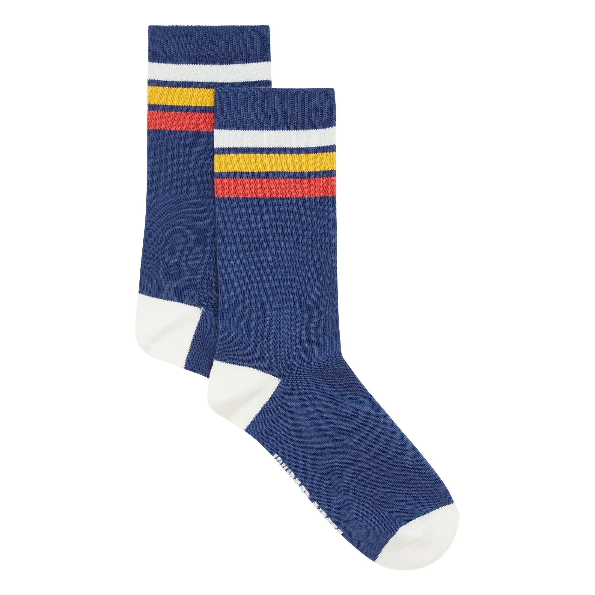 Hundred Pieces - CLASSIC STRIPES BLUE SOCKS | Ecru