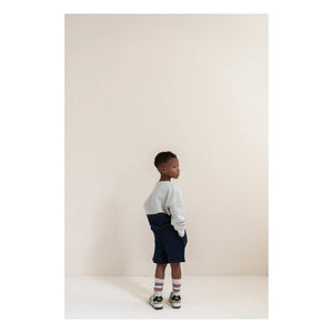 Jenest - Color Block Organic Cotton Sweatshirt | Light Gray