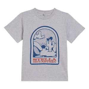 Stella McCartney Kids - Stella Cactus T-Shirt | Grey Melange