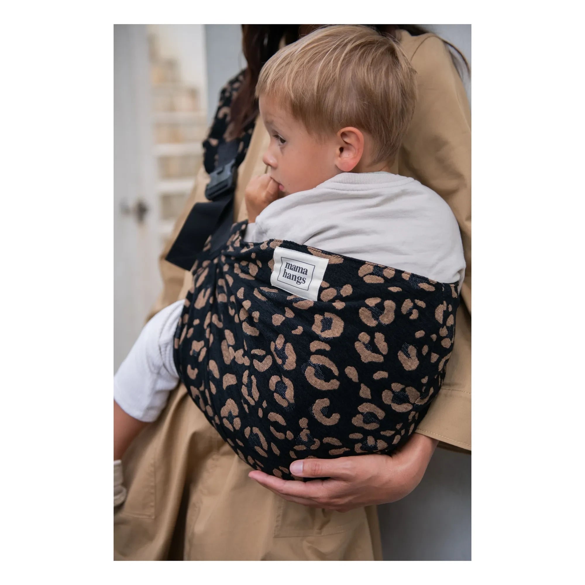 Mama Hangs - Carry & Walk Baby Carrier | Black Leopard