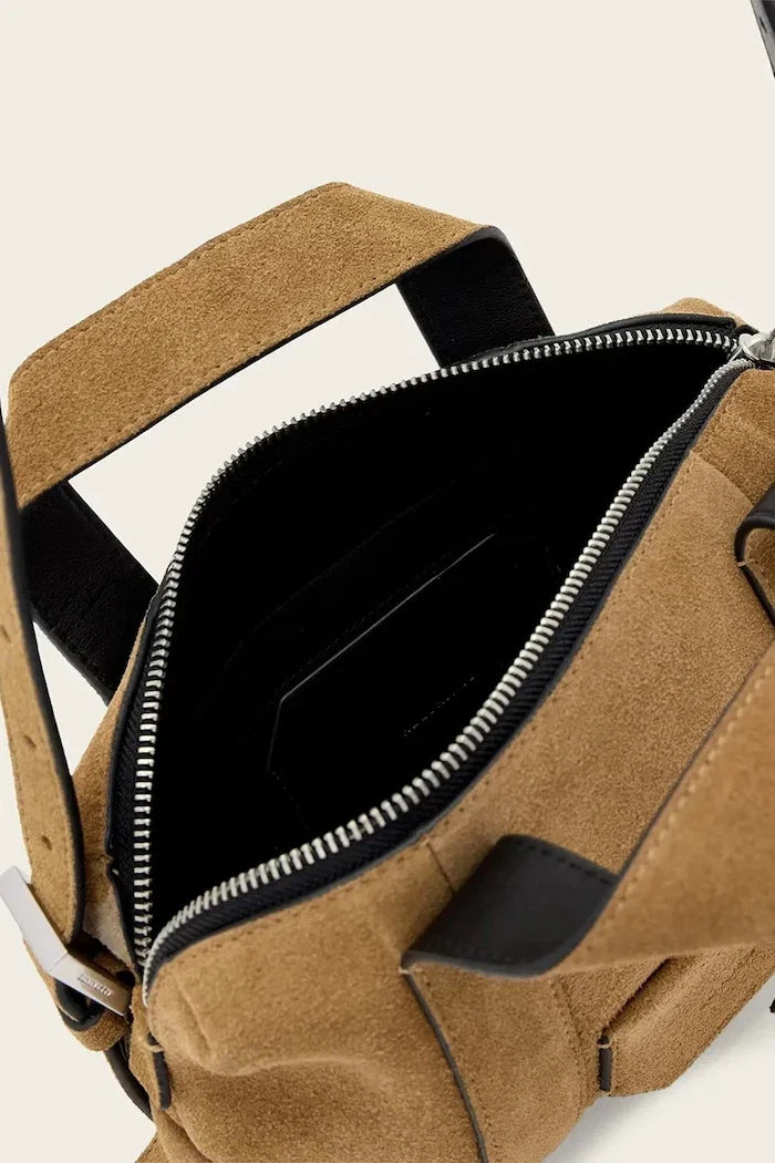 AllSaints kadın süet crossbody çanta ARES