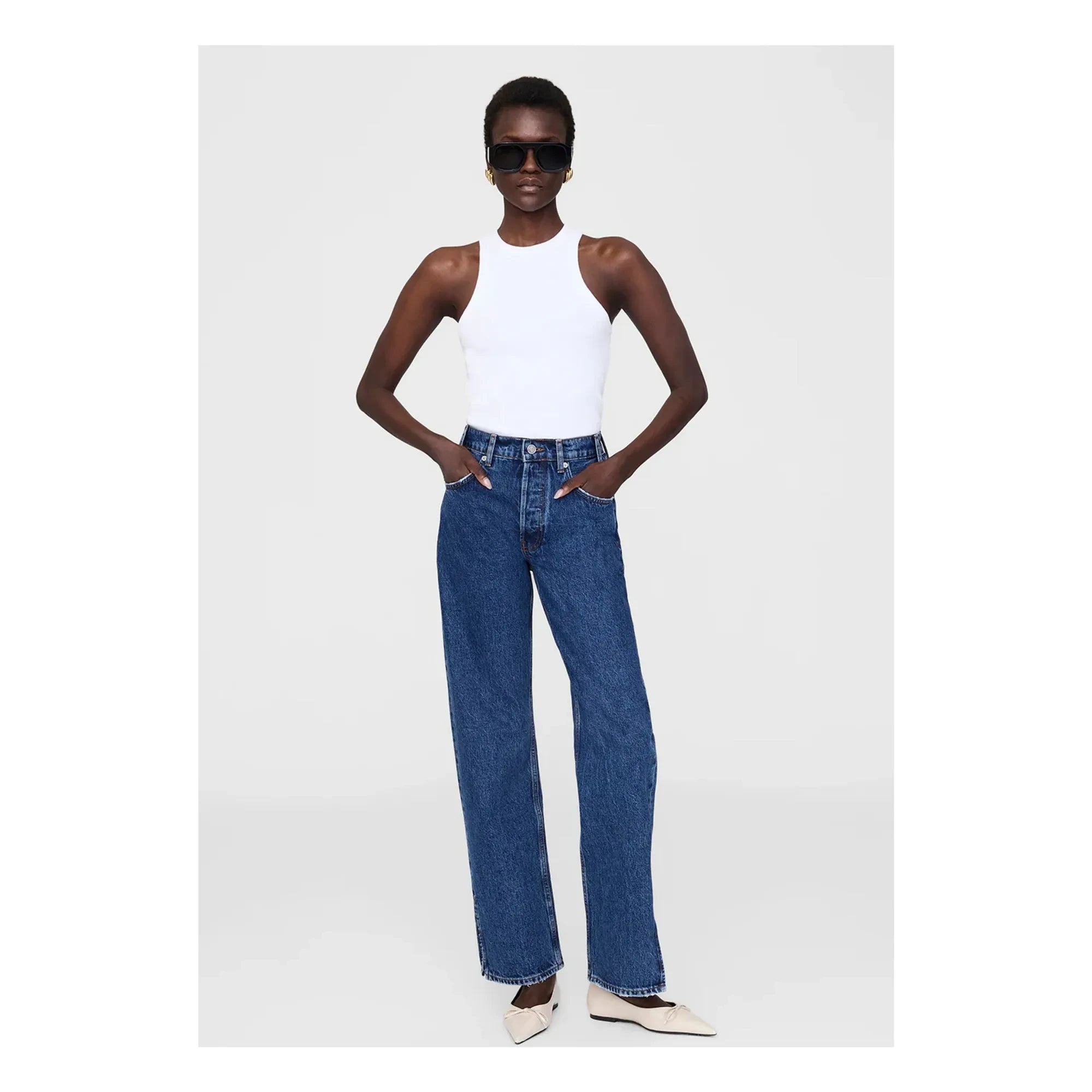 Anine Bing - Jean Roy 31" | Washed Blue
