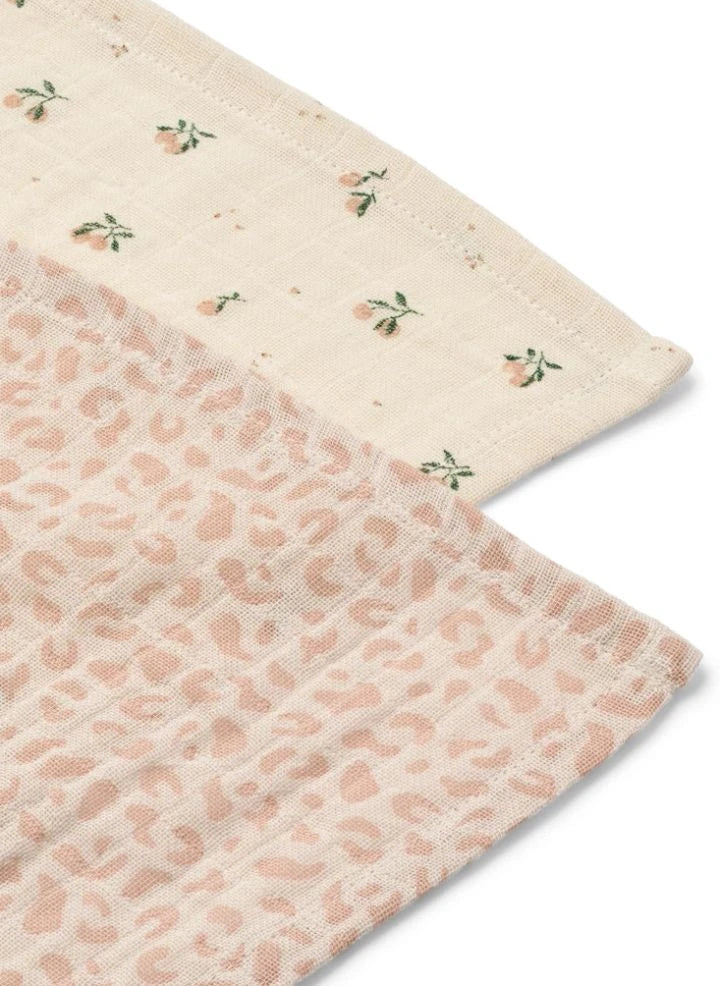 Liewood - Lewis Organik Pamuklu Bebek Bezleri - 2'li Set | Mini leo/Mini peach Mix