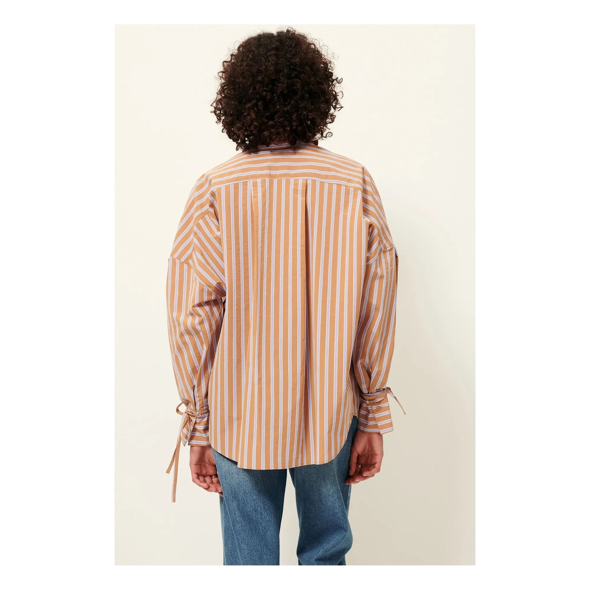 Sessùn - Armando Striped Cotton Shirt | Terracotta