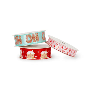 Legami - Set of Three Decorative Ribbons - Gingerbread House